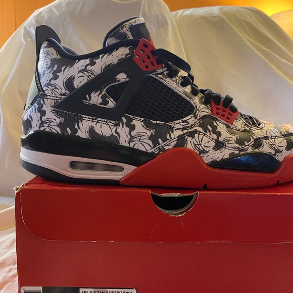 The Air Jordan 4 Retro Tattoo sneakers size 13 like new - Picture 2 of 14